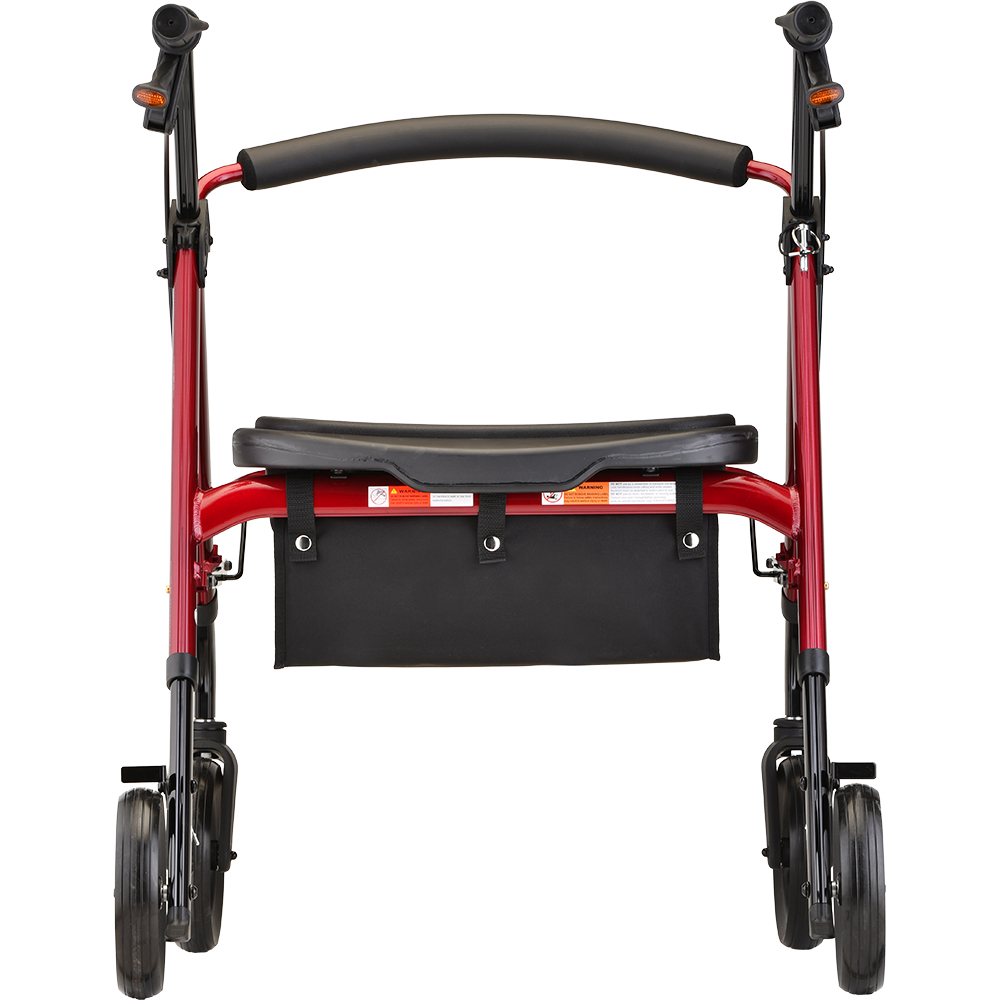 STAR 8 DLX WIDE ROLLATOR RED